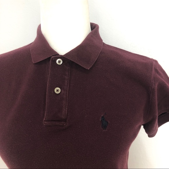RALPH LAUREN Classic Mesh Cotton Red Polo Shirt XS - Picture 3 of 10